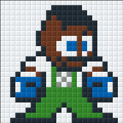 patrones pixel hobby street figther Dudley