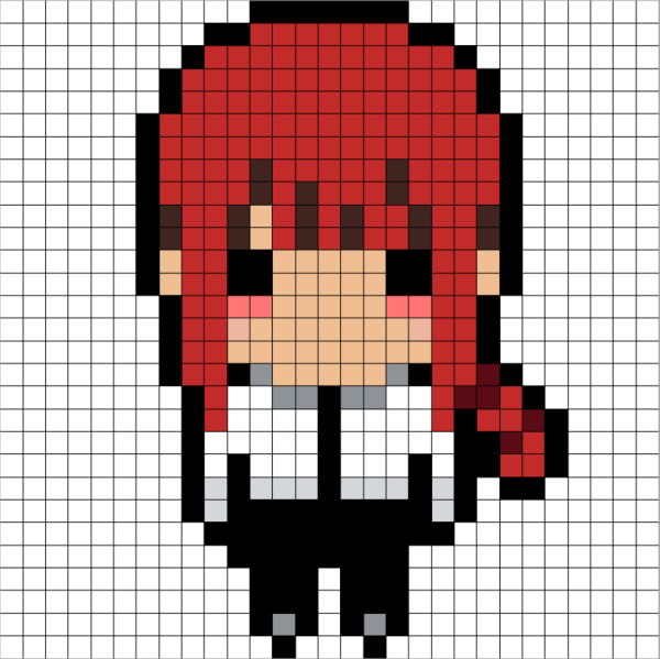 plantillas hama beads makima