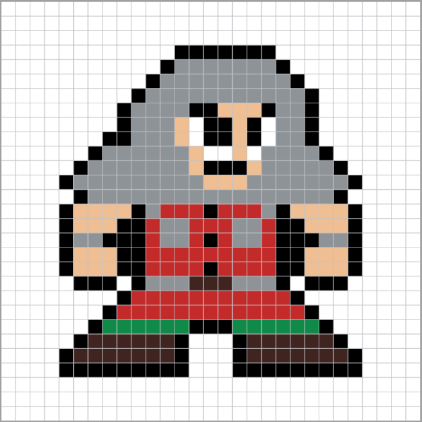 Plantillas hama beads ram man