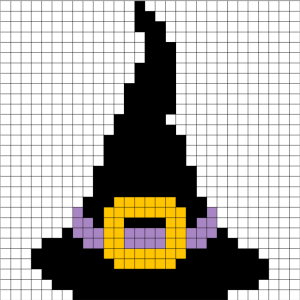 Patrones Hama beads halloween sombrero de bruja