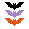 murcielagos colores pixel art